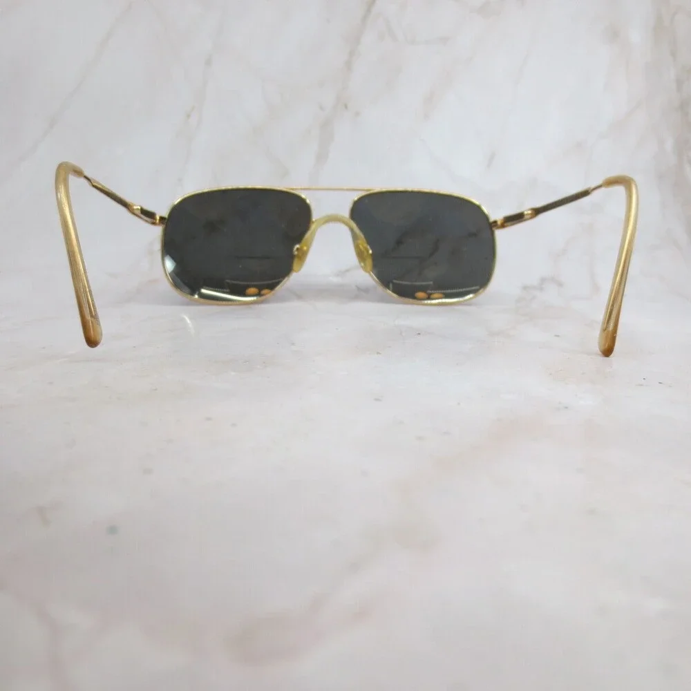 Marchon Jonathan 2 Sunglasses Frame Men Polished Gold Full Rim Aviator 58-16-145 - Picture 4 of 8